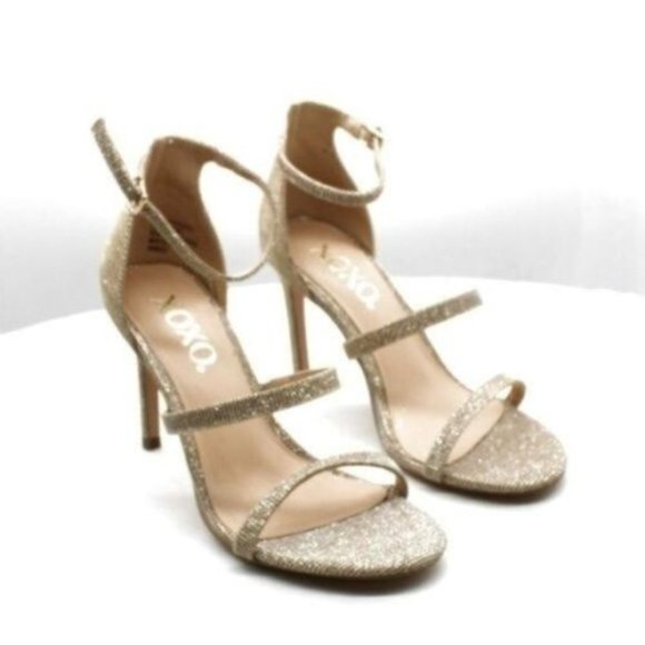 XOXO Shoes - NEW Xoxo Women's Bridgette Strappy Sandals Women's Shoes STILETTO ROSE GOLD NIB